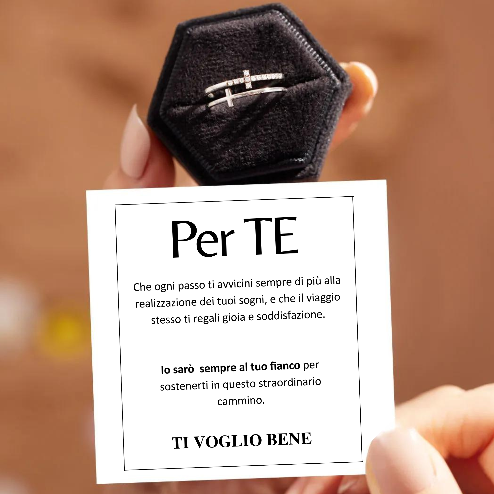 Anello Croce Elegante "Per Te"